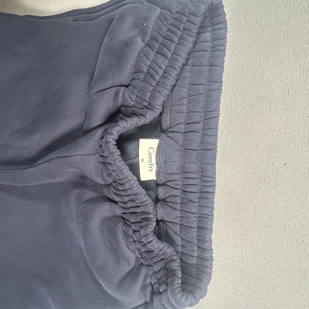Comfrt Sweatsuit 2pc Set Navy Full Zip Hoodie Jogger Small Medium Airplane